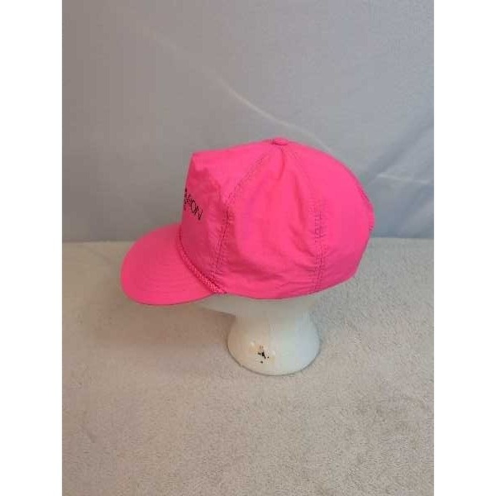 Johnson Controls Neon Pink Embroidered Baseball Cap Hat View 3
